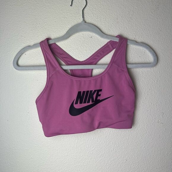Nike Women's Classic Swoosh Futura Medium Support Sports Bra S - Picture 1 of 3